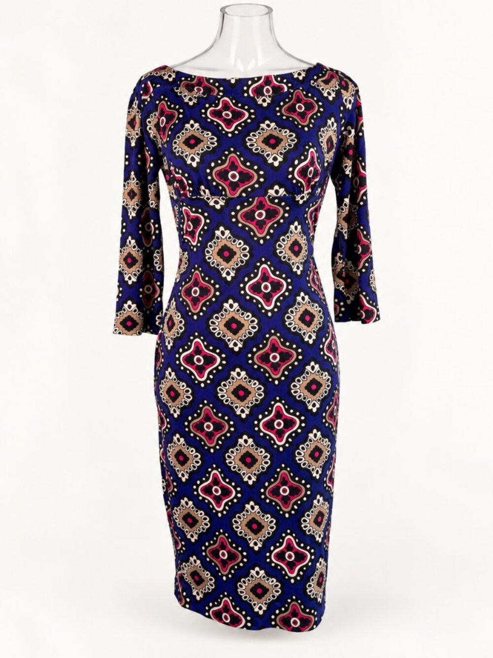 DVF Silk Medallion Midi Dress Size 4